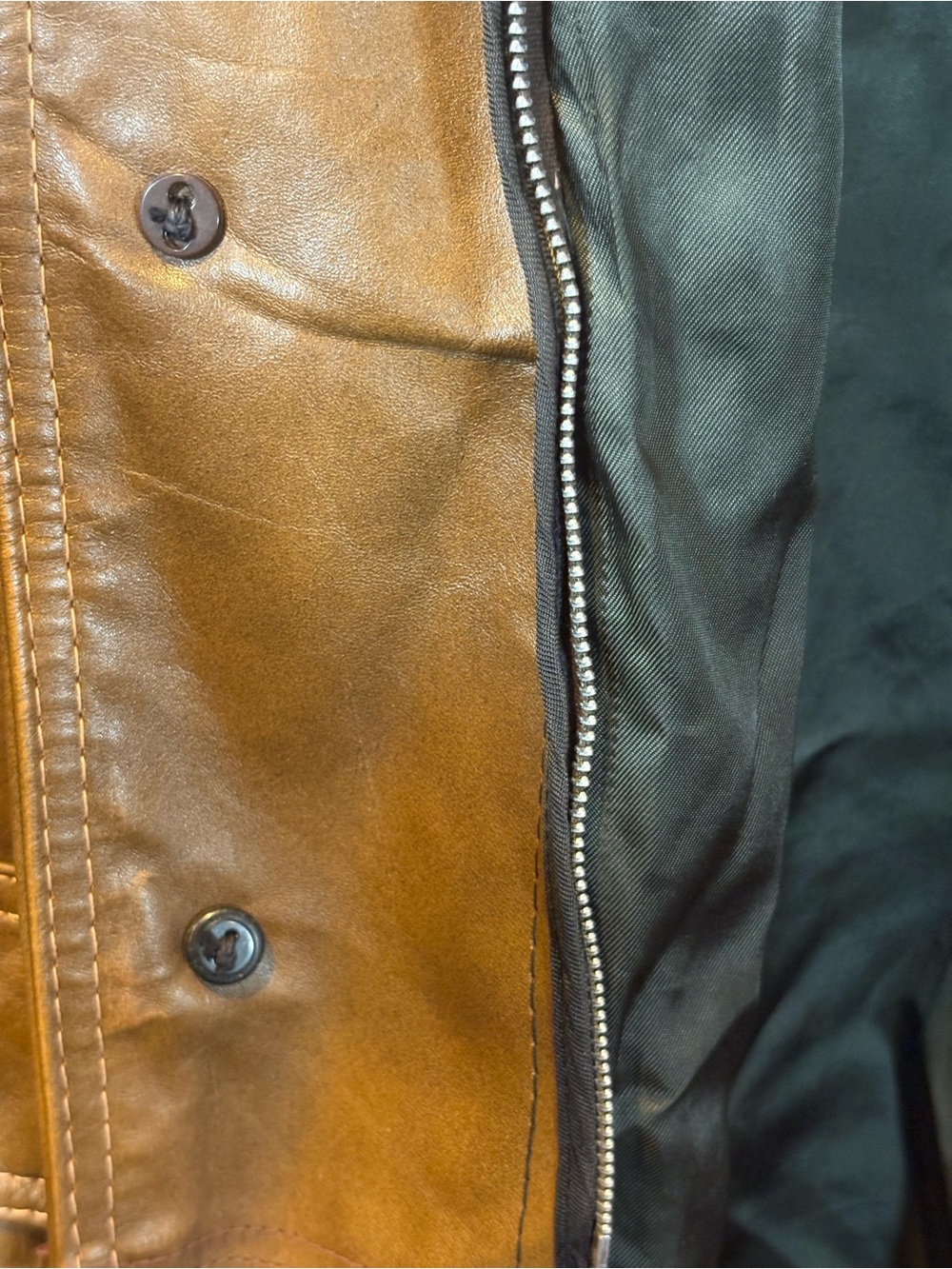 Vintage Brown Leather Field Jacket - Picture 13 of 16
